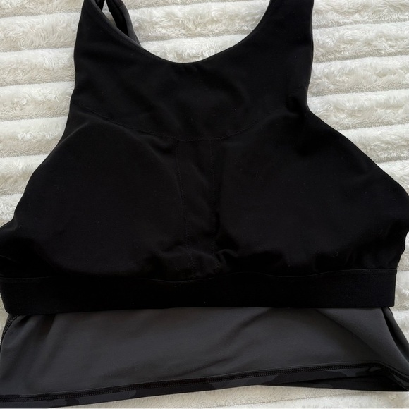 ATHLETA Conscious Crop Tank Sports Bra with Padding Black and Gray Camo Medium - Picture 4 of 6
